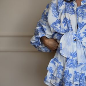 Komplet muślinowy Lea Niebieski