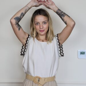 Bluzka Camilla z koronkowym wykończeniem